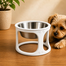 Comedouro Elevado Pet Inox Cachorro Gato Bebedouro Tigela Ração Água Antivômito Premium